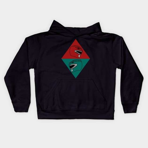 Tyranno vs Dragon Kids Hoodie by mapreduce